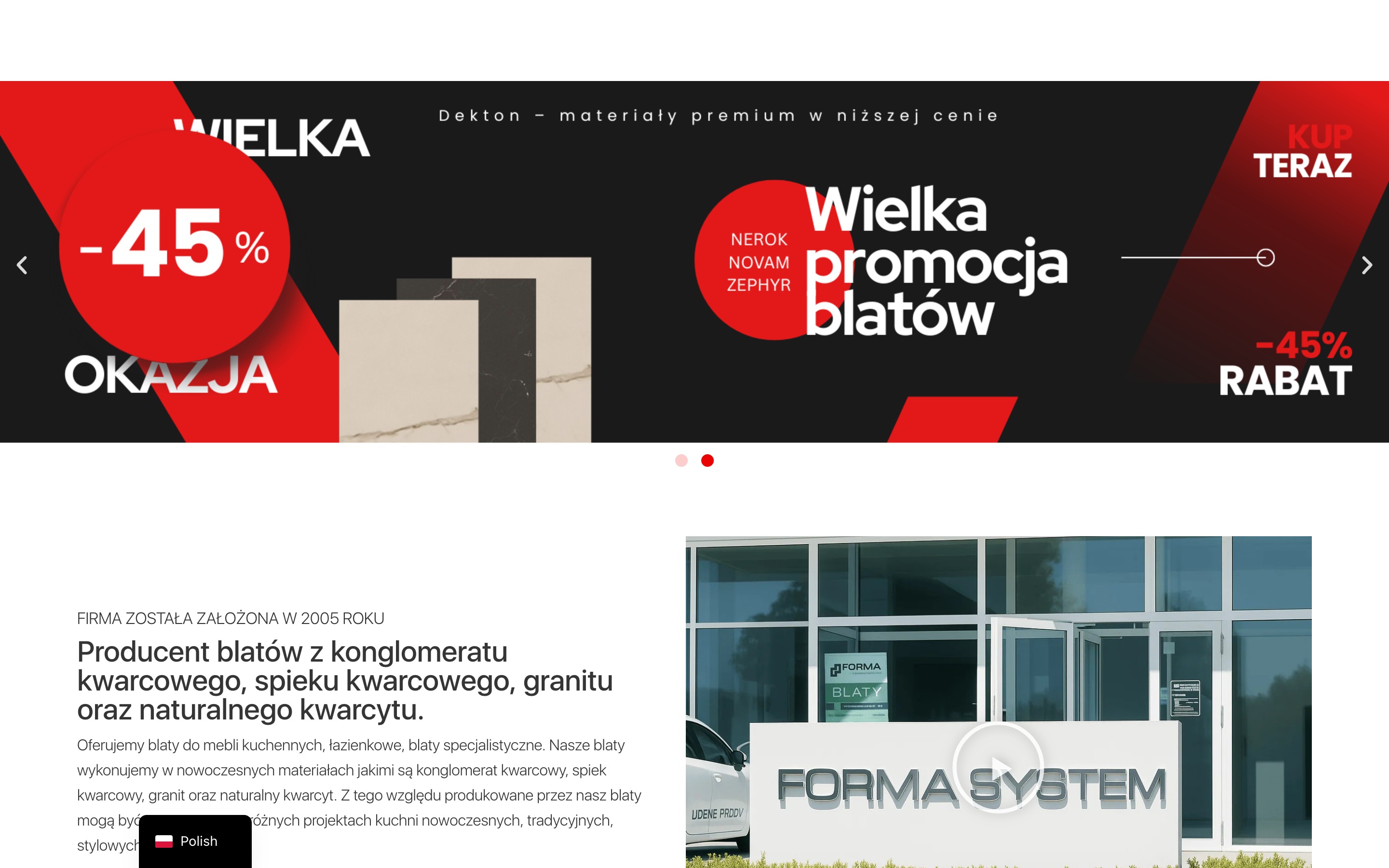 formasystem.pl – strona internetowa zrealizowana przez infoBrand