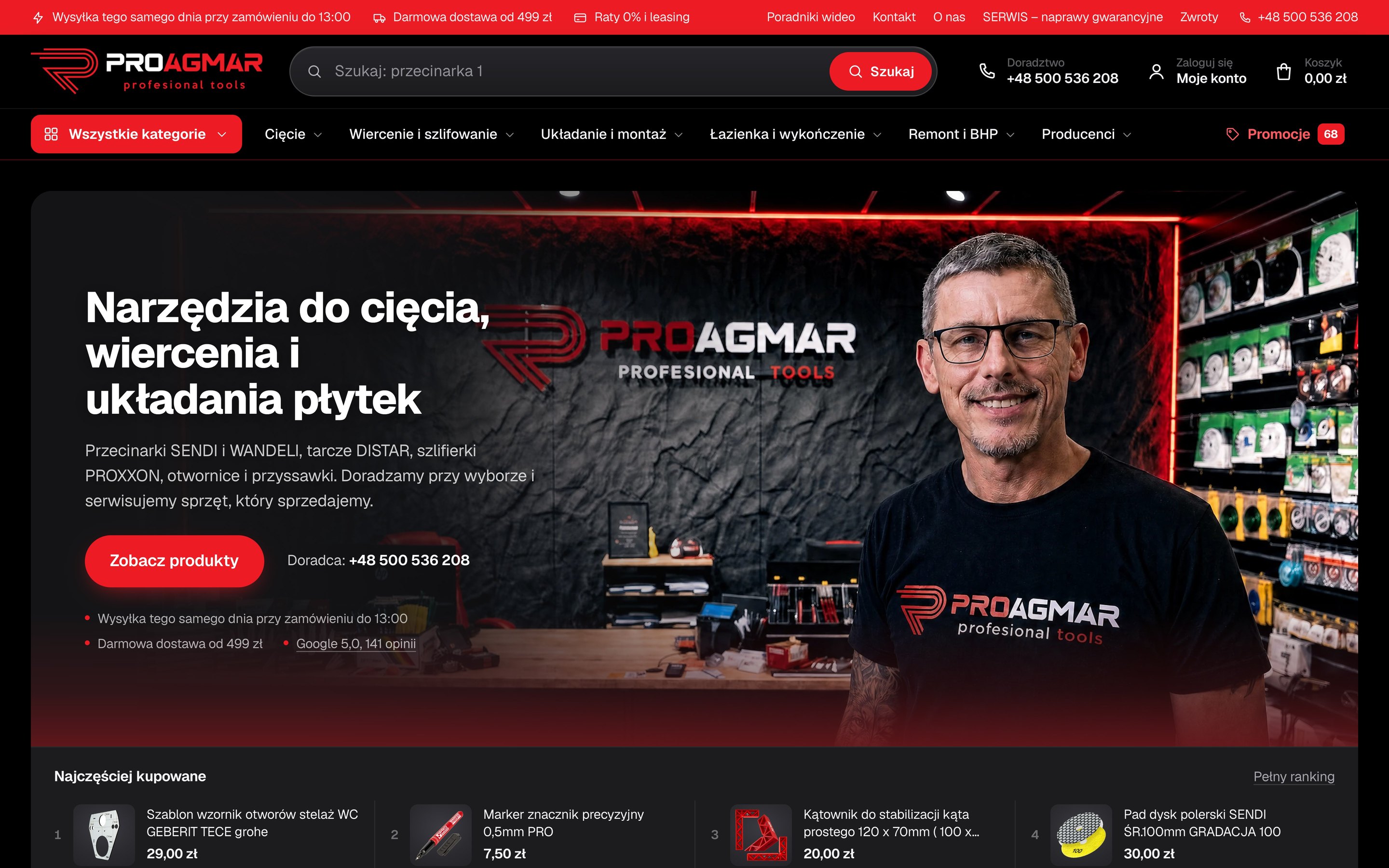 proagmar.eu – strona internetowa zrealizowana przez infoBrand